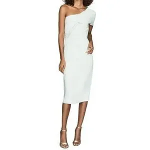 Reiss | Dresses | Reiss Riana One Shoulder Bodycon Midi Dress Mint Green 4  | Poshmark